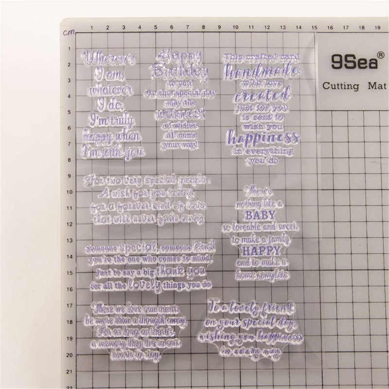 Arbuya Sentiment Clear Stamps for Card Making and journaling, Birthday Friendship Rubber Stamps Baby Shower Sentiment Verses Silicone Stamps for Cards Making Scrapbooking Crafts -A1598 - Image 2